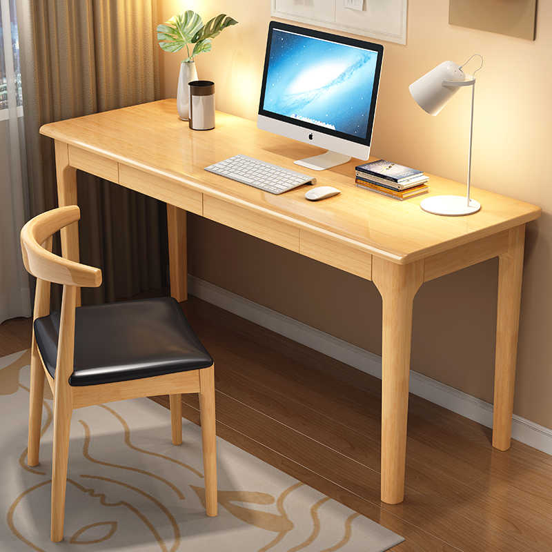 实木窄书桌简约家用40/45CM宽办公桌小户型卧室简易学习桌电脑桌