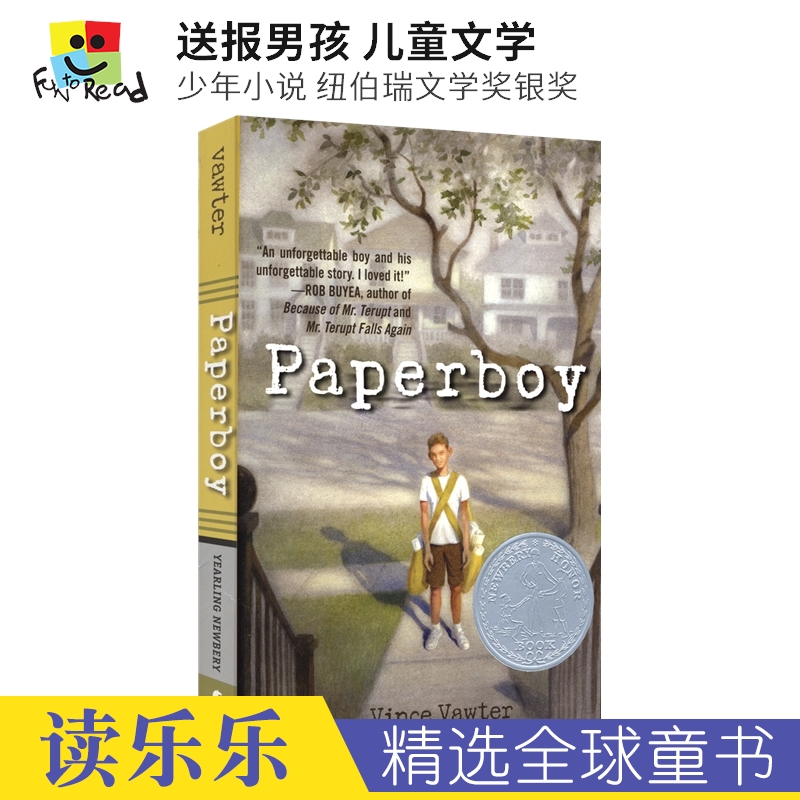 Paperboy 送报男孩 报童 儿童文学 青少年章节小说 英语课外读物 纽伯瑞文学奖银奖 英文原版进口图书