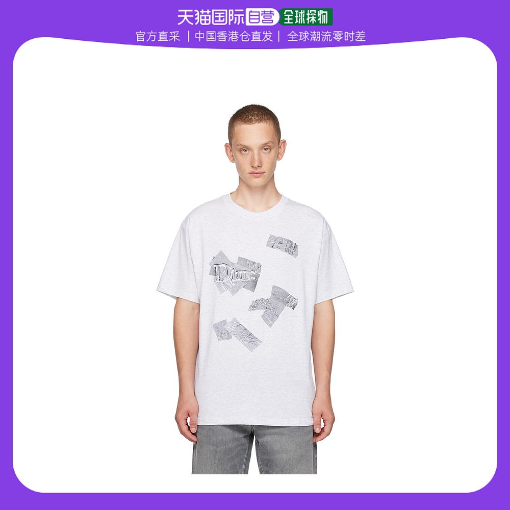 香港直邮潮奢 Dime 男士灰色 DIY T 恤