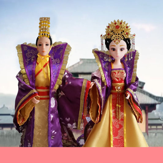 唐朝古装古代娃娃皇帝皇后宫廷公主贵妃大拖尾6分30cm