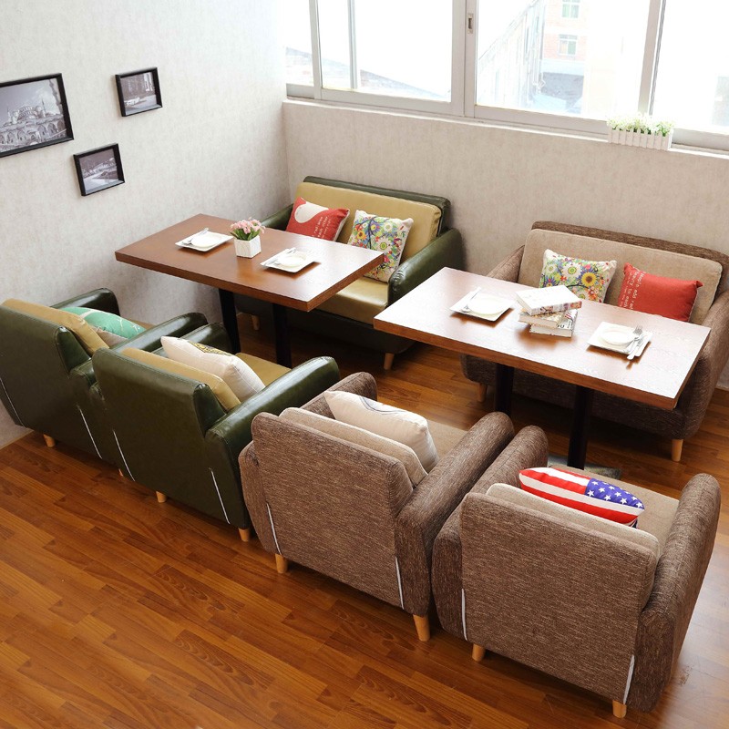休闲咖啡厅桌椅西餐厅茶餐厅图书馆甜品店奶茶店酒吧卡座沙发组合