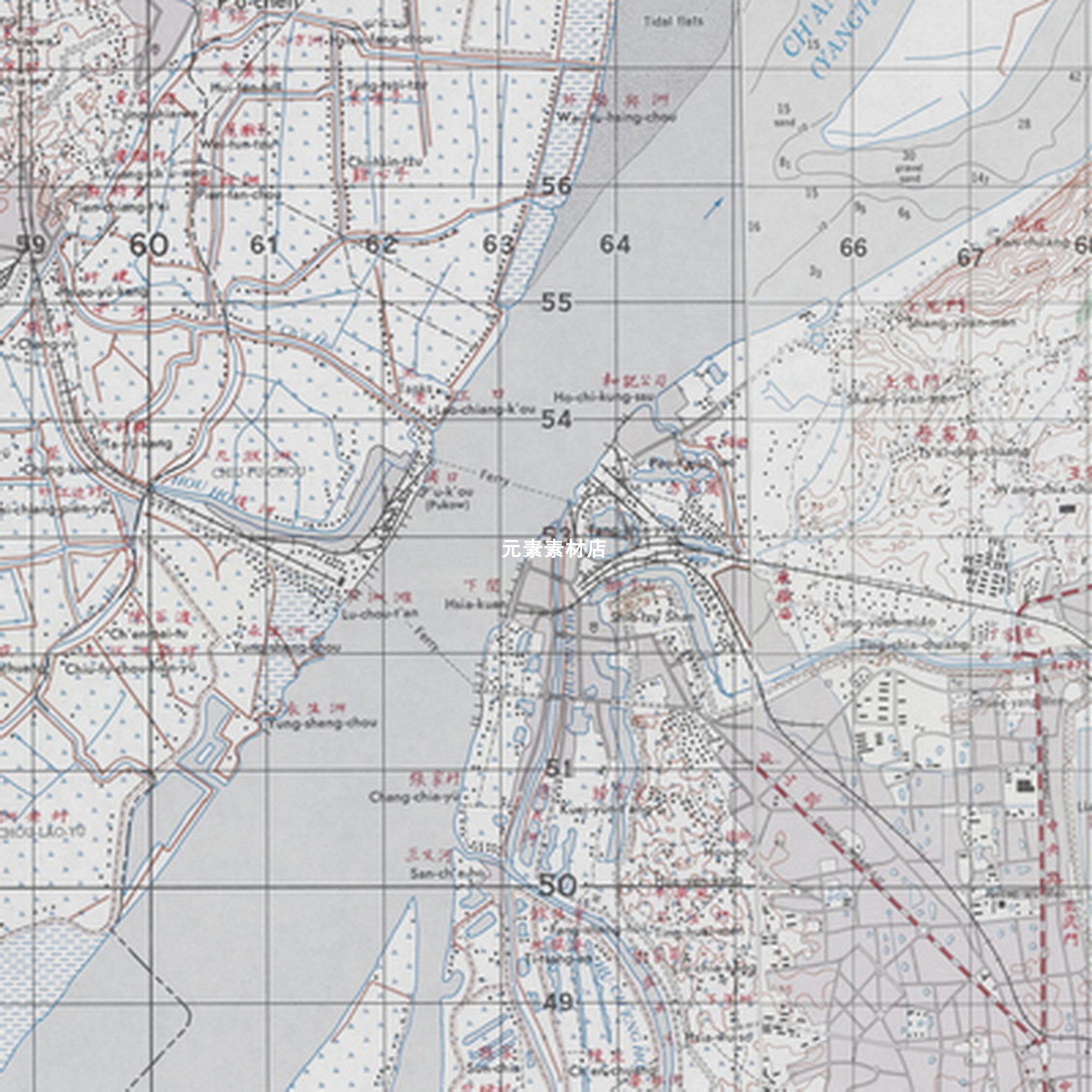 1961年南京及周边老地图 高清电子版素材JPG格式