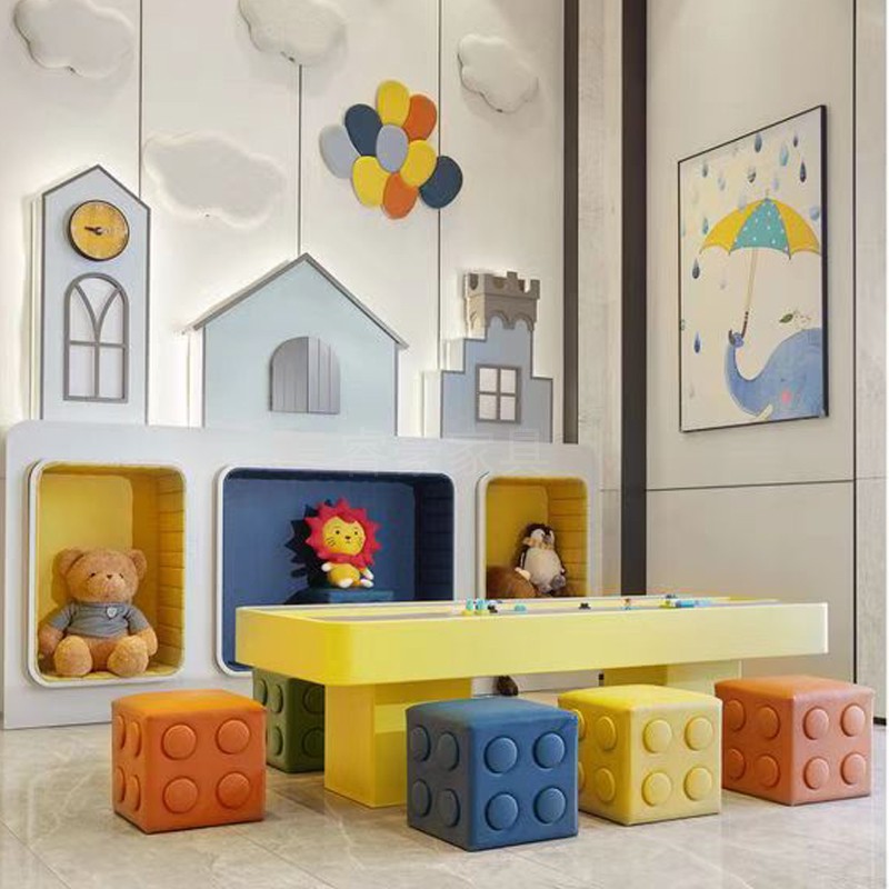 新品zdh积木桌椅套装儿童多功能玩具桌凹槽大尺寸木质定制包邮