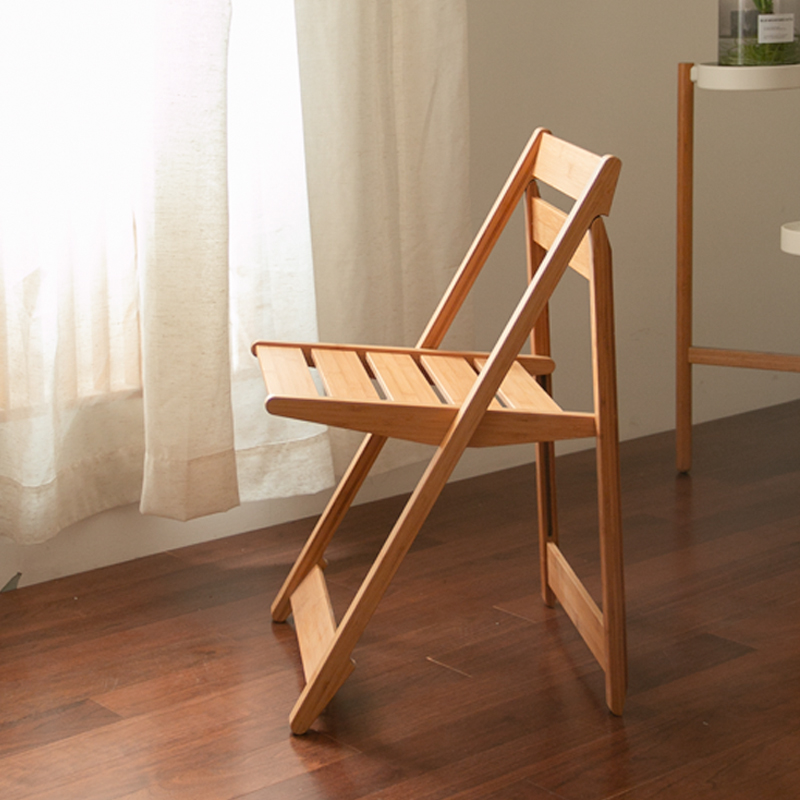 北欧经典设计楠竹餐椅小户型折叠椅家用现代简约靠背椅户外便携休