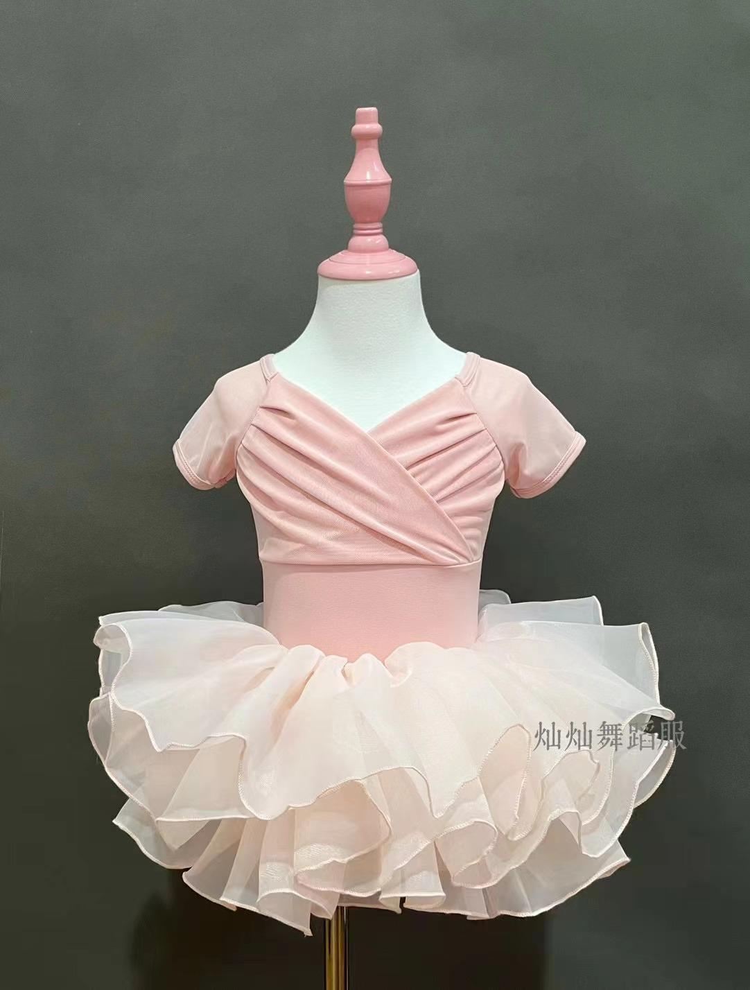 儿童女春秋新款拼纱长袖体服中国舞芭蕾舞民族舞练功服考级演出服