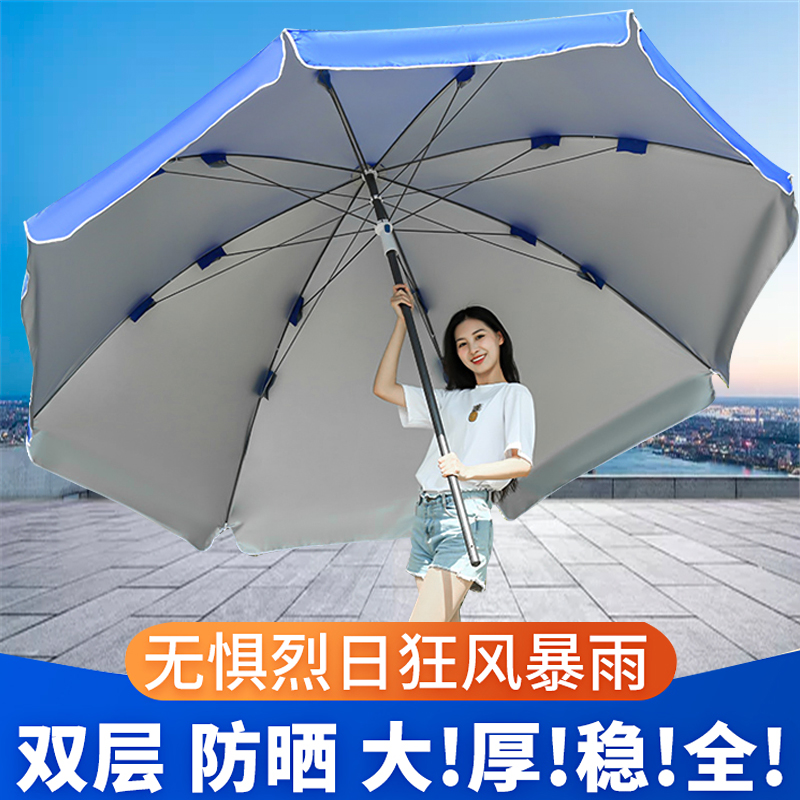太阳伞户外遮阳伞超大号雨伞商用摆摊大伞广告伞庭院晒雨棚折伞防