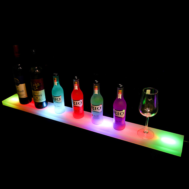 新款亚克力发光酒架餐厅酒水展示台亚克力智能调光展示架工厂