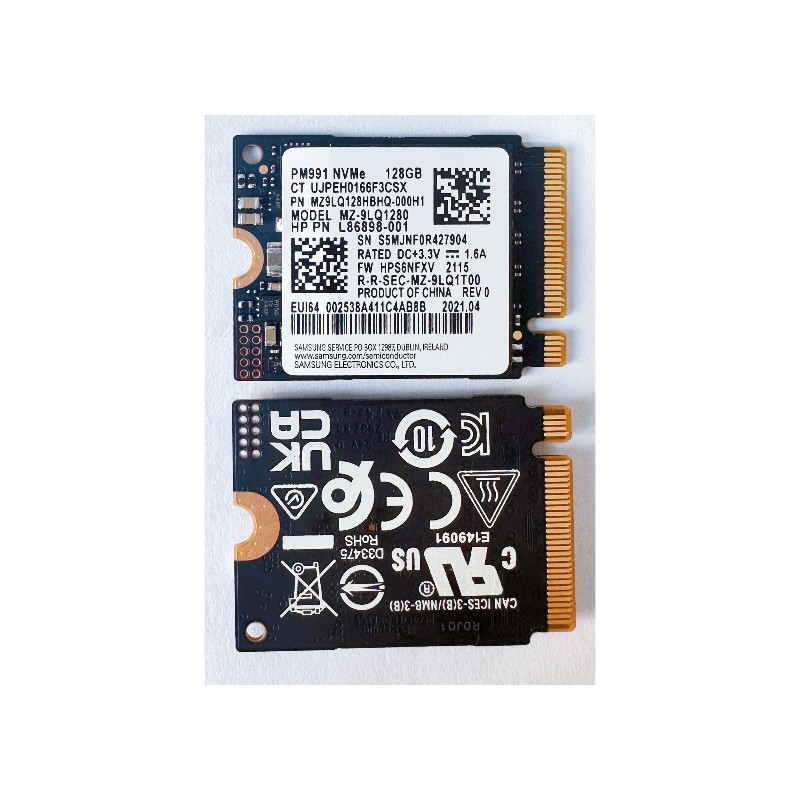 Samsung/三星 PM991 128G 2230 NVME M2 PCIE3.0*4 固态硬盘 ssd