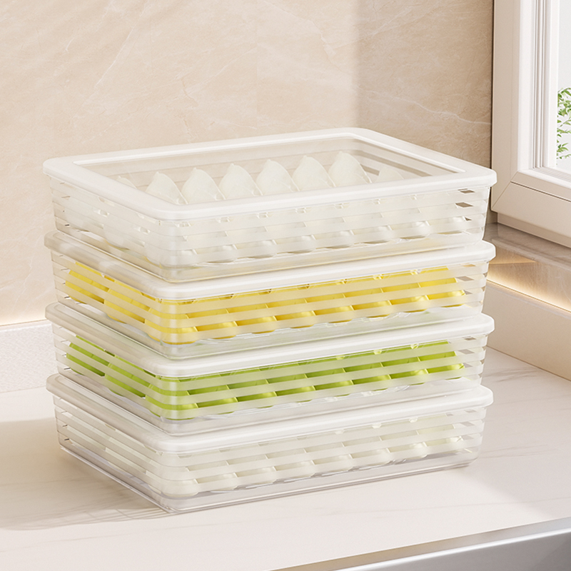 饺子收纳盒冰箱专用食品级冷冻水饺馄饨速冻盒子家用托盘厨房保鲜