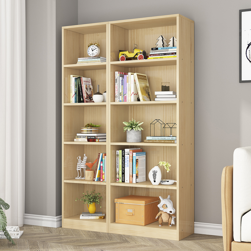 实木书架落地置物架学生书柜儿童绘本架客厅储物柜图书馆展示木柜
