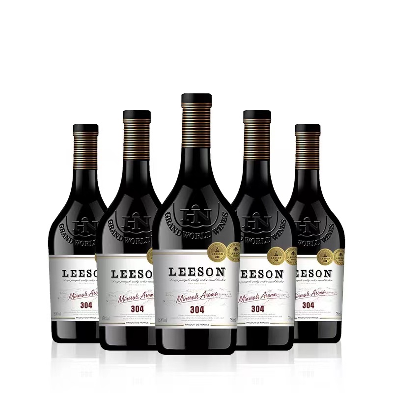 雷盛红酒304法国原瓶进口15.8干红葡萄酒彩箱装