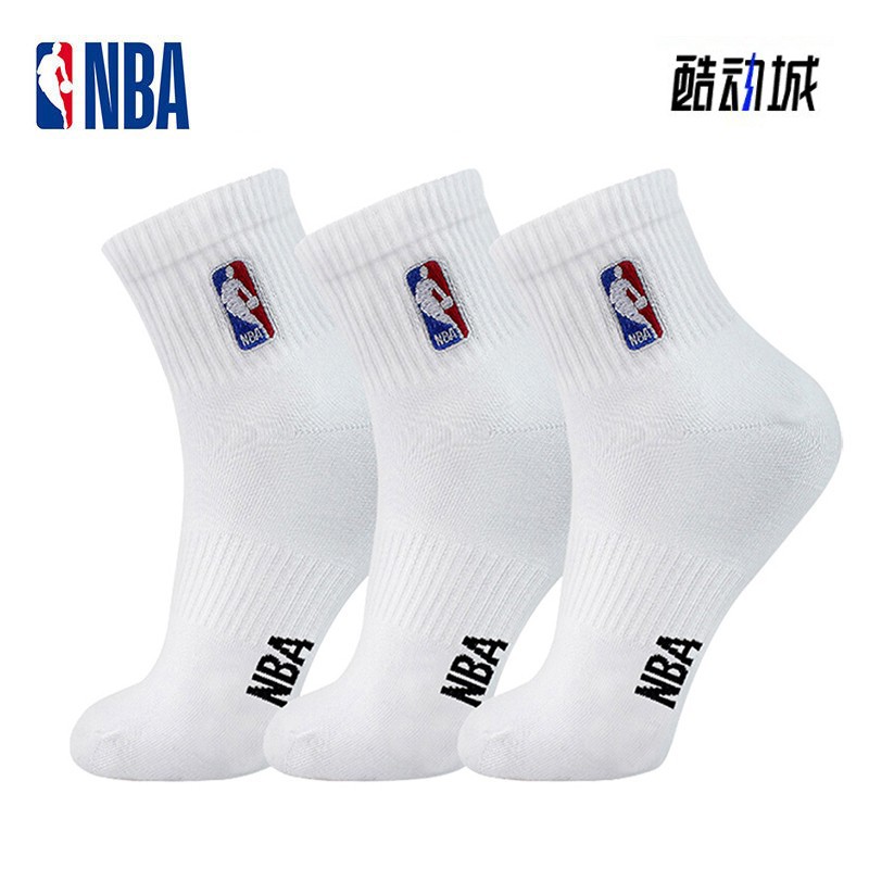 NBA袜子男篮球运动袜女大小码休闲跑步袜透气精琉棉四季款中筒