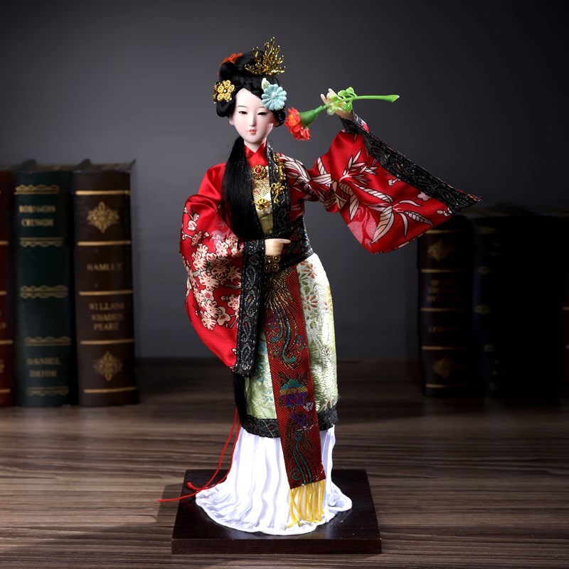 新款创意中国人偶娃娃 红楼梦十二金钗摆件工艺品 家居玩偶摆设礼