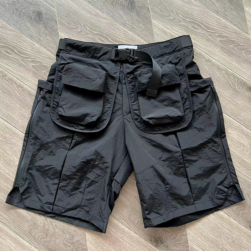 Whoisjacov Cargo Shorts 高街多口袋腰带工装裤子机能运动短裤