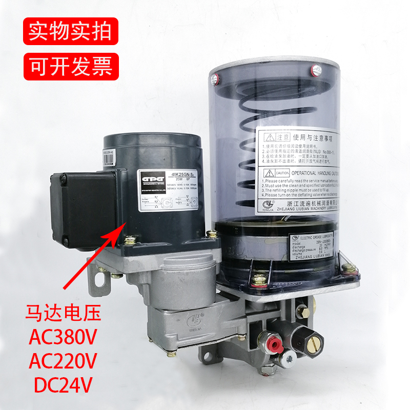 浙江流遍电动黄油泵DBN-J20/15E冲床自动黄油润滑泵DBN-J20/08D3