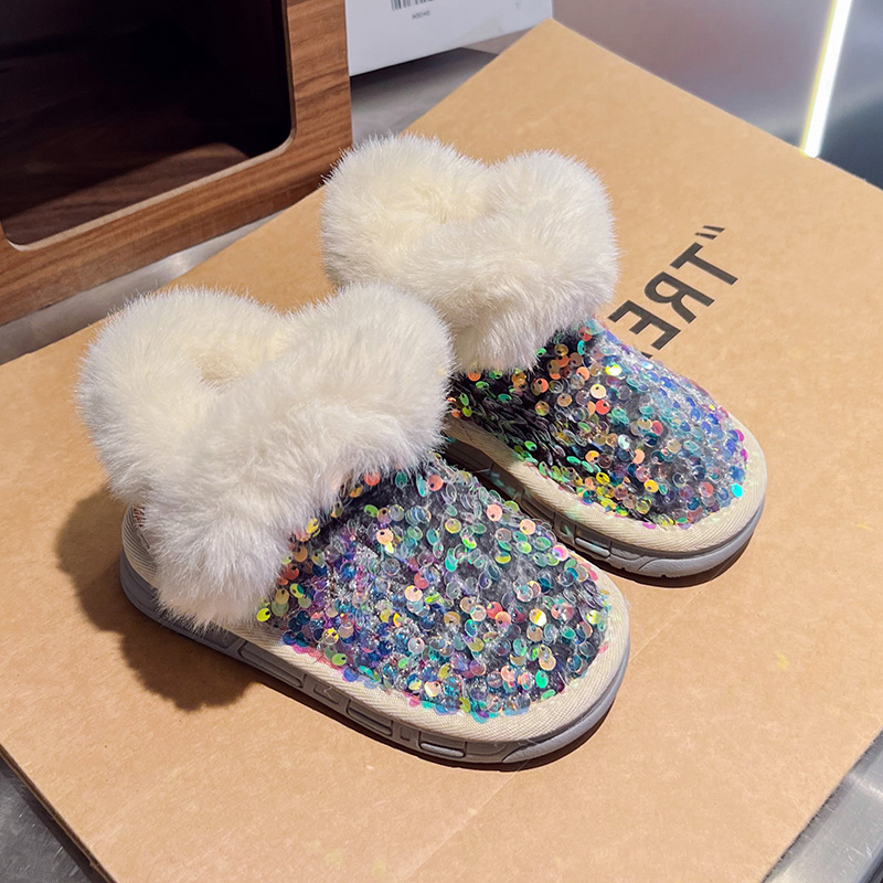 女童雪地靴冬季2023新款加绒加厚儿童大棉鞋东北女孩宝宝保暖冬鞋