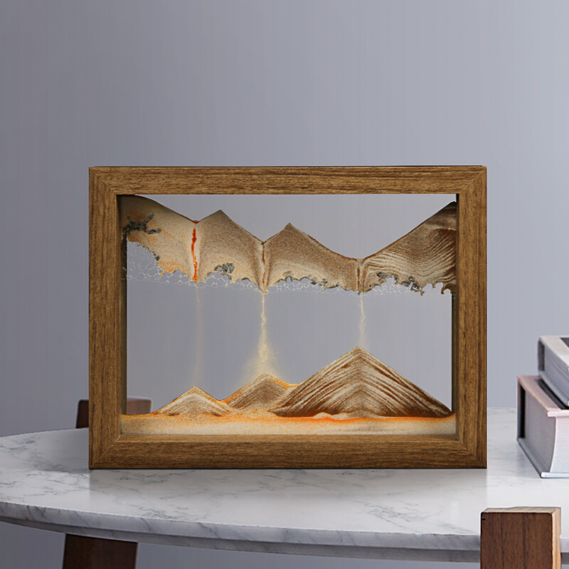 相框创意流沙画沙漏摆件可翻转流动沙画酒柜电视柜玄关装饰品礼物