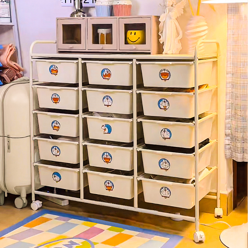 儿童玩具收纳架移动置物整理架子大容量宝宝玩具柜抽屉式家用幼儿