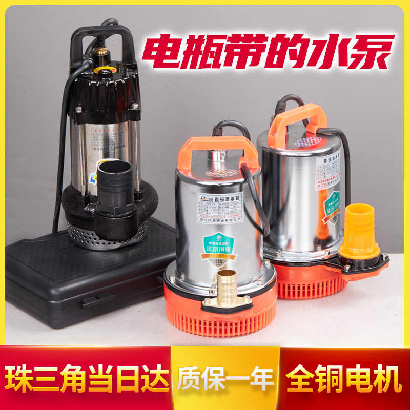 直流潜水泵12v 高扬程大流量电动车小型农田24v48v60v上海人民1寸