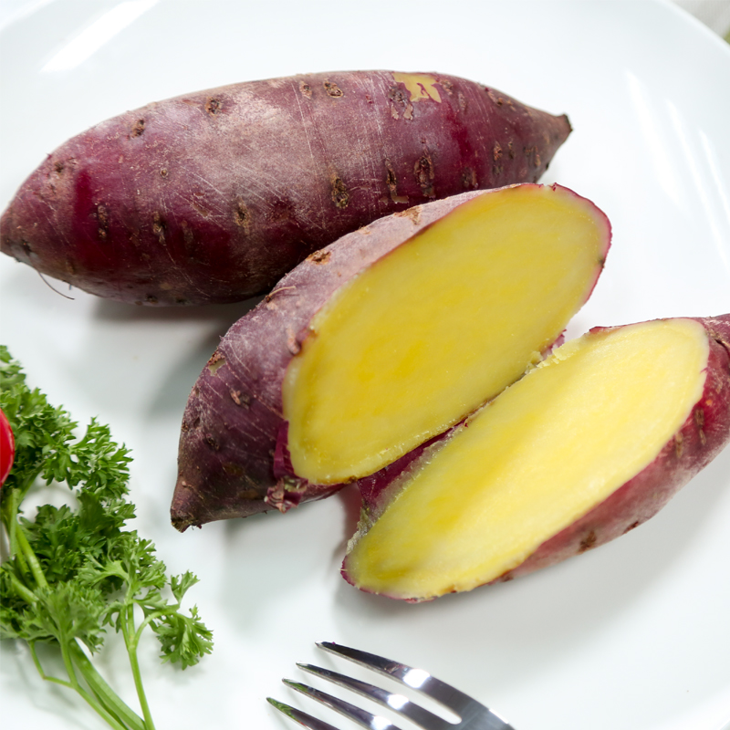日本进口品种玛莎莉黄金蜜薯新鲜农家自种紫皮黄心地瓜超甜小红薯