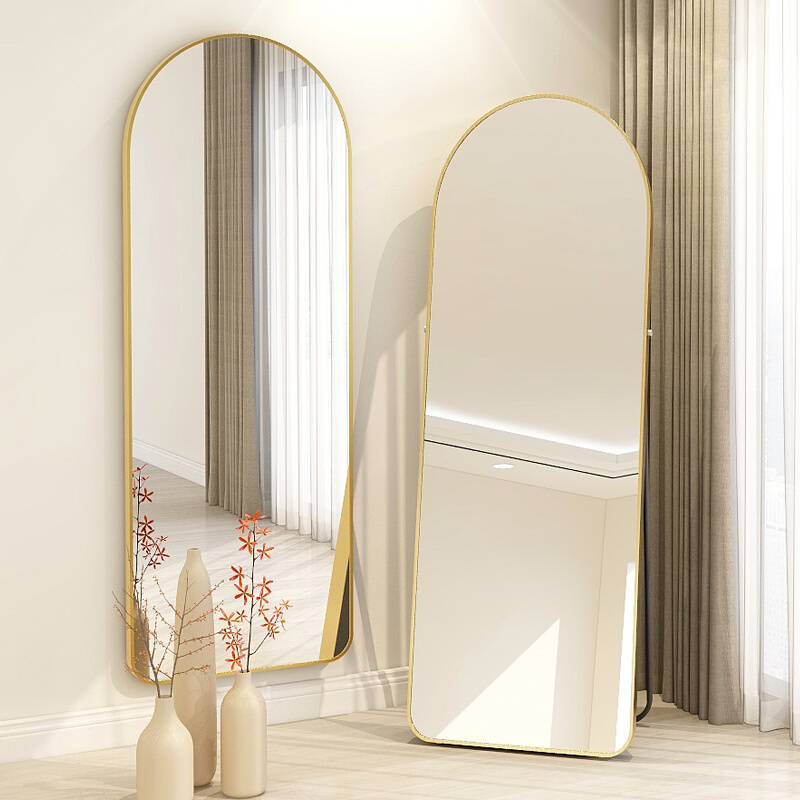 娜兰斯铝合金穿衣镜落地镜全身镜北欧壁挂大镜子贴墙镜卧室家用试