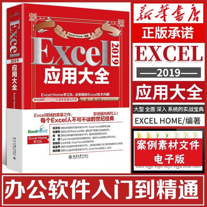 Excel2019应用大全 excel书籍 Excel Home出品计算机应用基础教程书籍办公软件excel应用office教程书籍电脑excel函数公式自学书籍