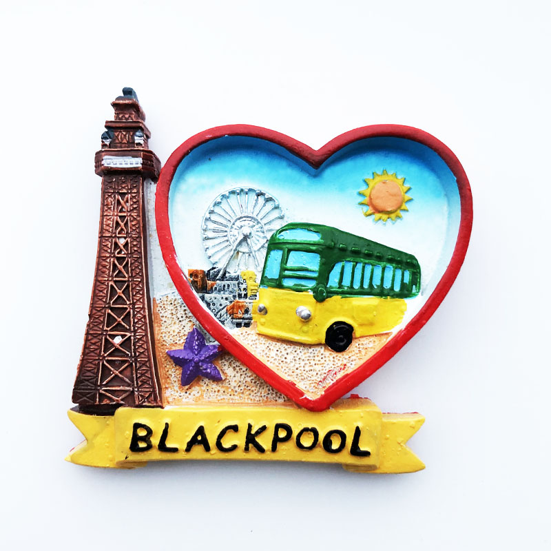 英国英格兰布莱克浦创意风景旅游纪念装饰工艺品礼物磁铁冰箱贴
