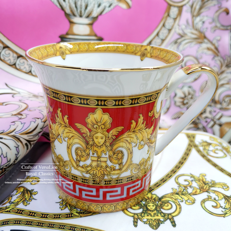 欧式奢华陶瓷杯新款潮牌高档水杯美杜莎马克杯骨瓷咖啡牛奶茶水杯
