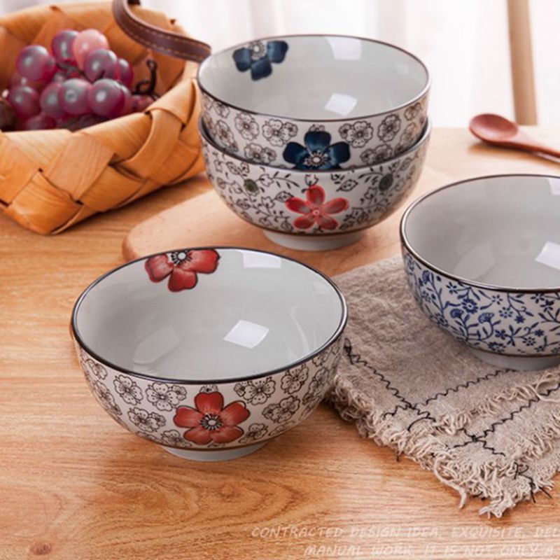 饭碗家用2023新款景德镇陶瓷创意餐具5英寸米饭碗小汤碗陶瓷饭碗