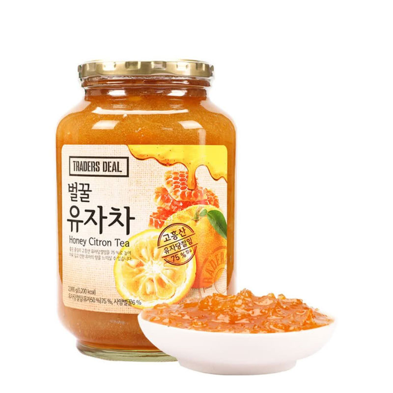 山姆柚子茶  韩国进口traders deal蜂蜜柚子茶2千克  冲饮水果茶
