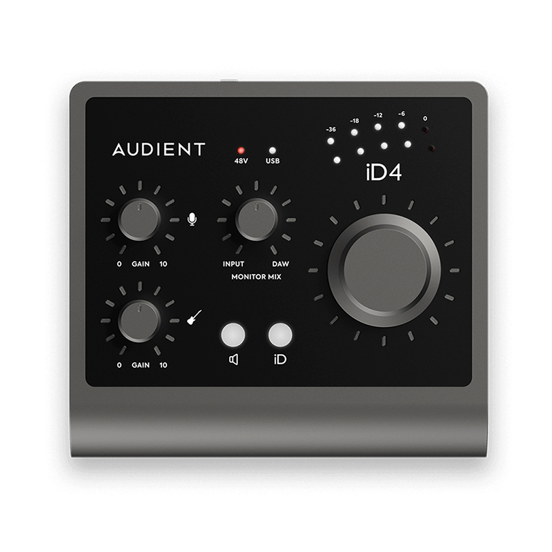 Audient iD4 MKII 二代录音编曲配音专业音频接口USB乐器外置声卡