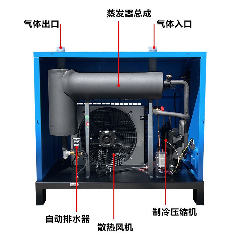 速发广东厂家直销冷干机除湿除油冷冻式除湿机配套精密过滤器自动