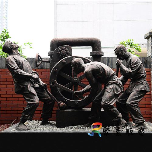 铸铜玻璃钢仿铜煤矿石油工人矿工八路农民劳动人物雕塑广场摆件