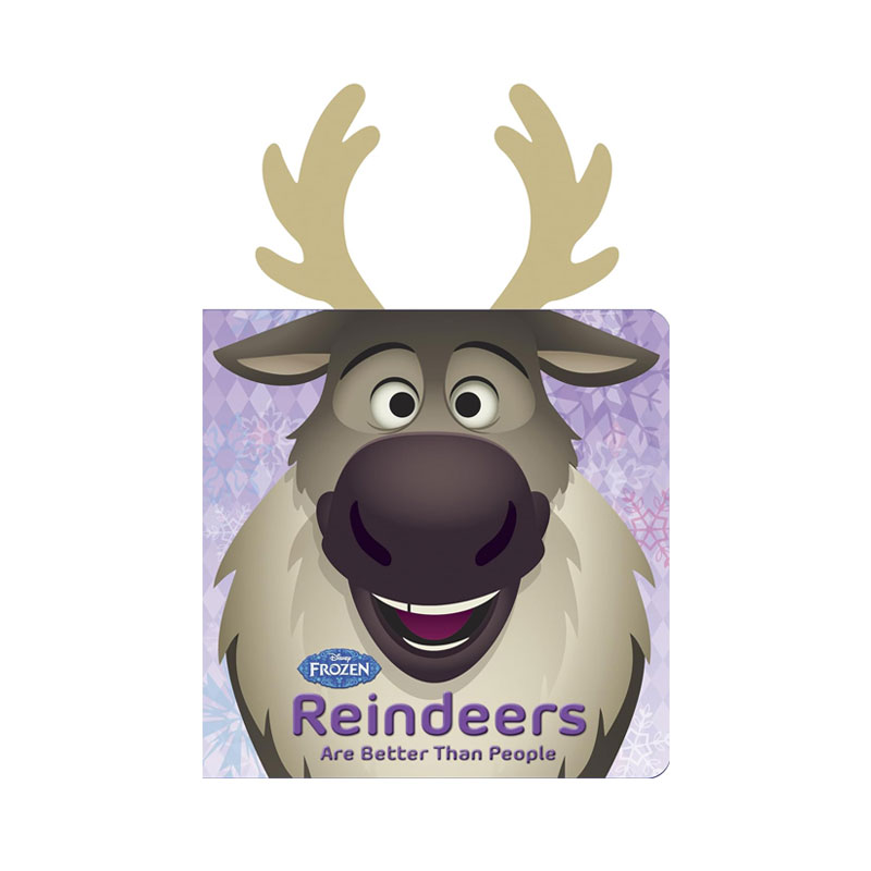 预售 冰雪奇缘 Reindeers Are Better Than People 纸板书 英文原版 儿童纸板图画故事绘本