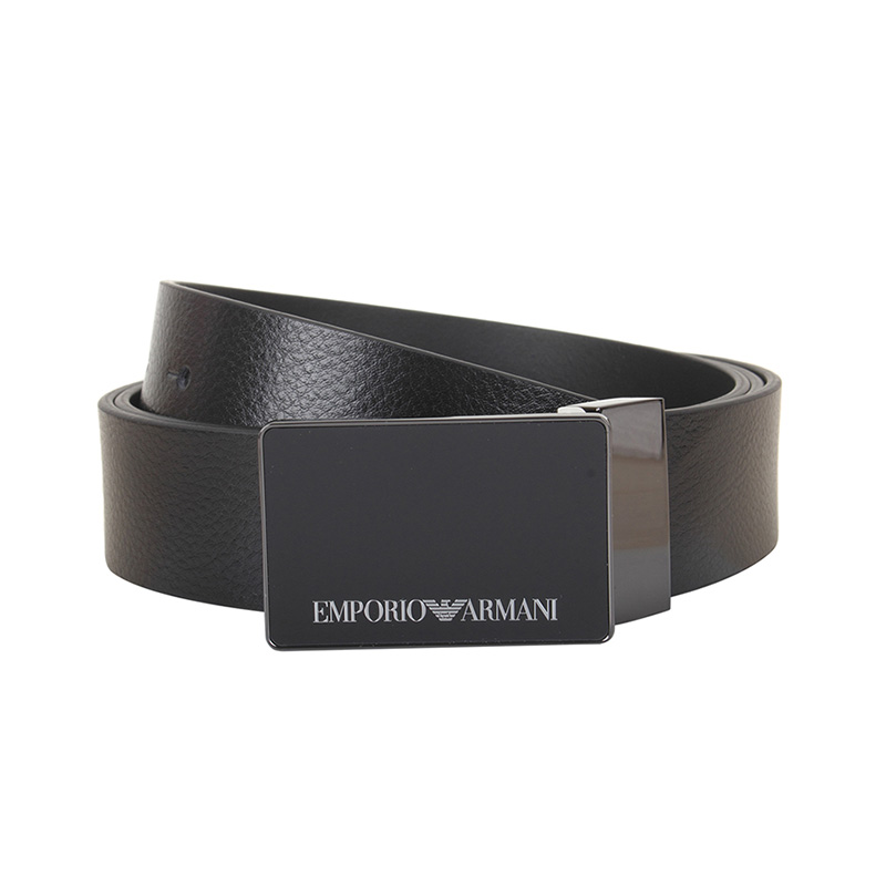 EMPORIO ARMANI阿玛尼EA7男士皮带腰带商务休闲品牌黑礼物Y4S427