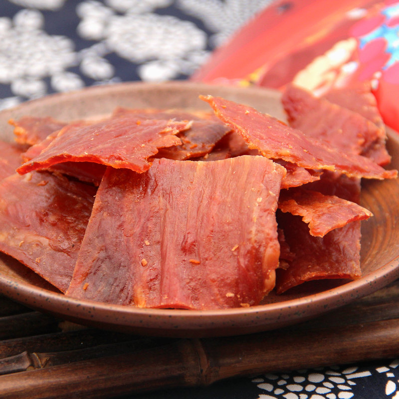 靖江特产含香记猪肉脯休闲零食猪肉干500g副片大片肉食类国潮年货