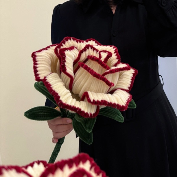 巨型复古玫瑰花加密扭扭棒diy材料包自制仿绒永生花送女友520礼物