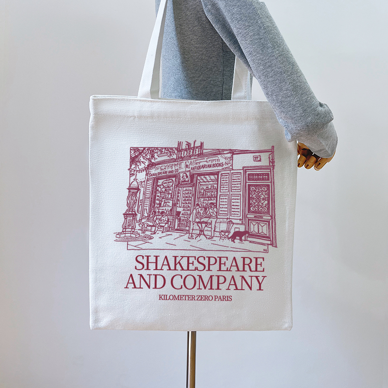 莎士比亚书店帆布包大容量法国巴黎周边帆布袋定制环保购物袋手提