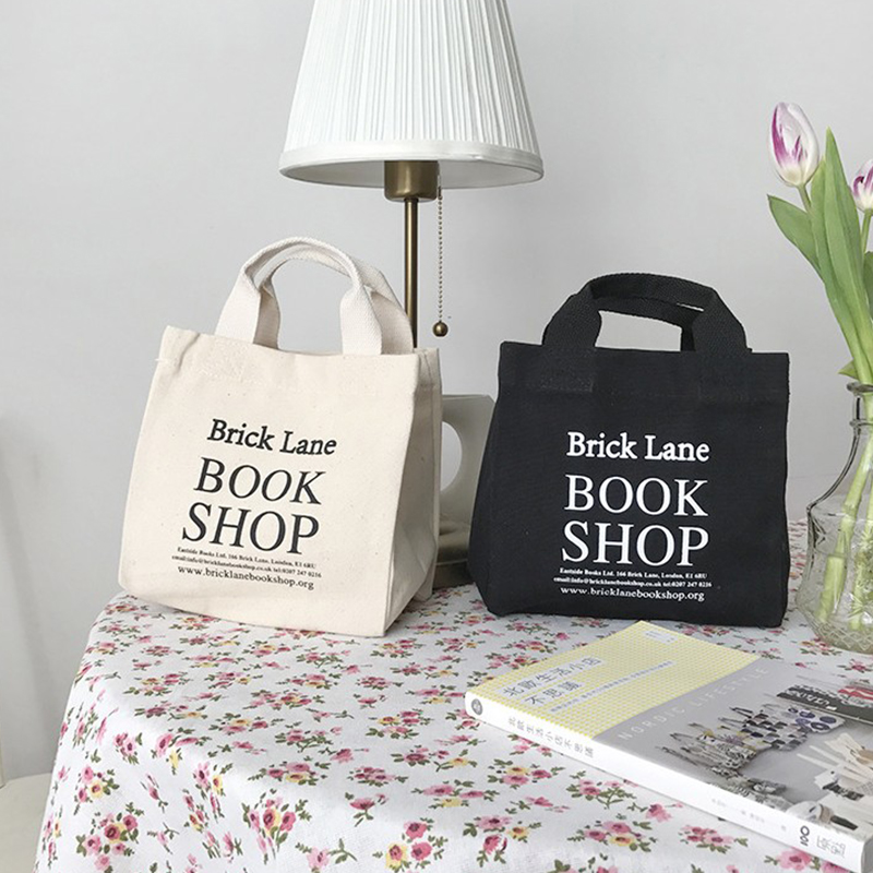 伦敦BrickLane书店英国周边手提帆布包袋mini款饭盒包袋手提包女