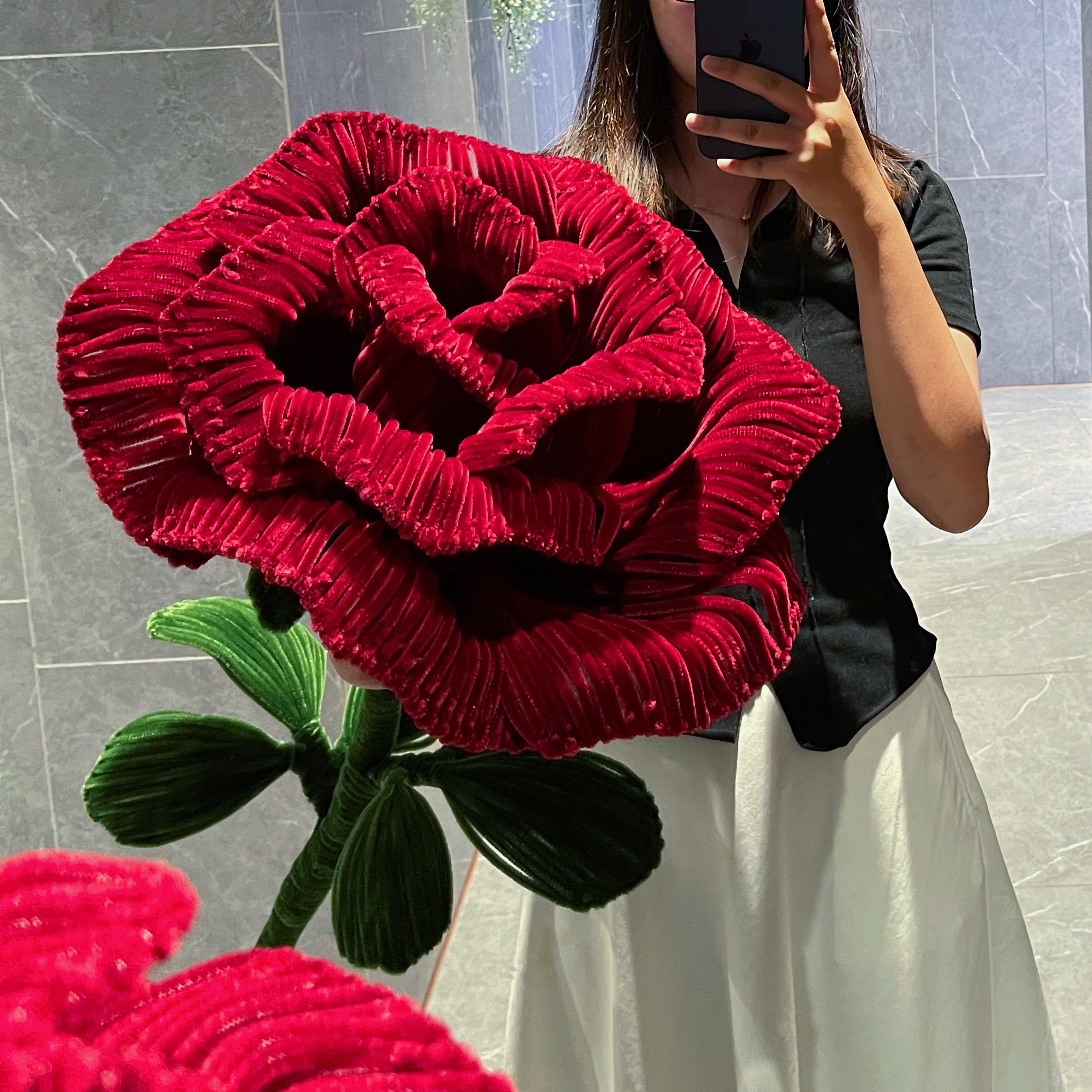 扭扭棒特大巨型玫瑰花diy材料包自制仿绒超大永生花送闺蜜女朋友