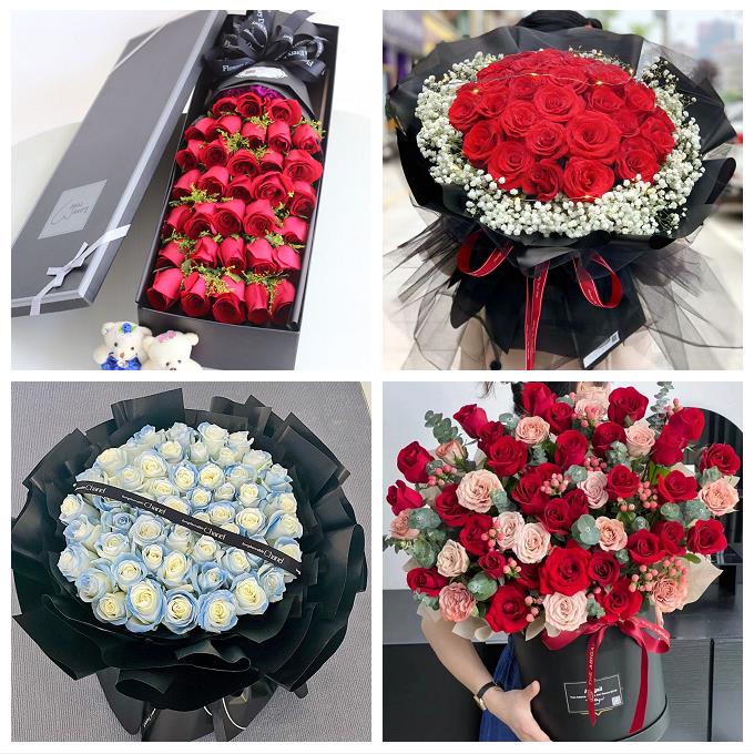 广西河池市天蛾凤山东兰罗城县同城鲜花店配送38节玫瑰给女友老婆