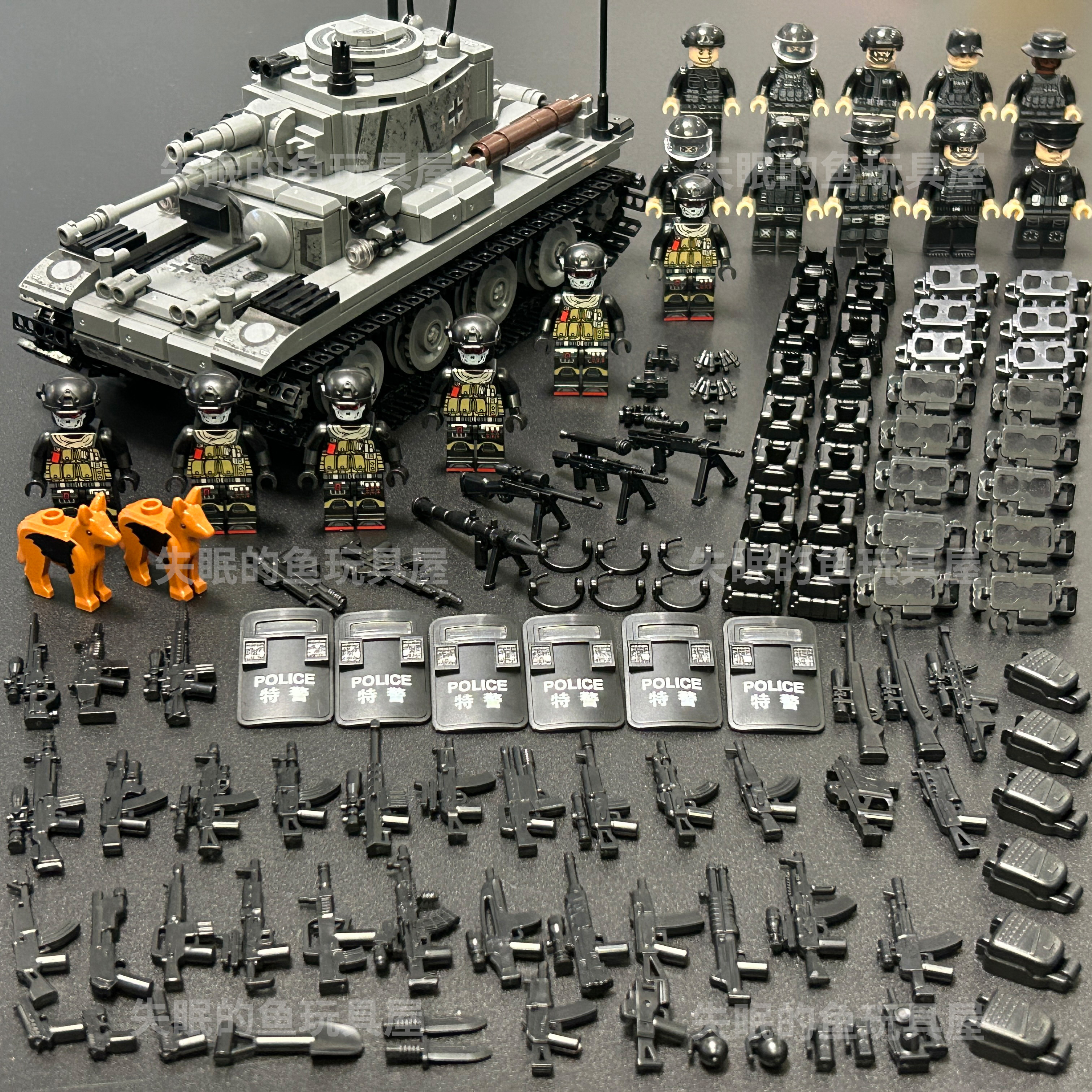 乐高积木坦克系列军事人仔特种兵模型儿童益智拼装玩具男孩子
