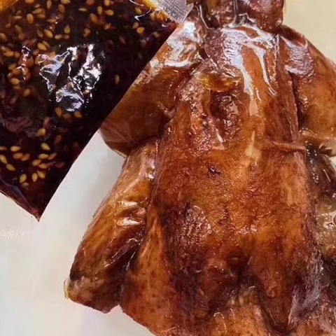 鲁方斋麻油鸡500g包邮山东德州特产烧烤鸡手撕鸡真空熟食麻辣鸡肉