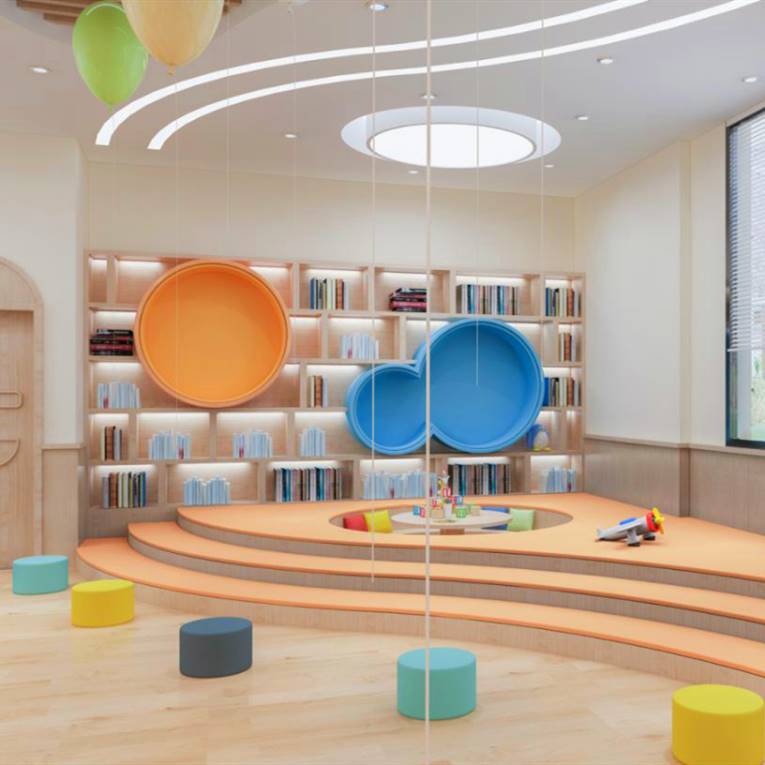 大型绘本馆幼儿园异形拱门书柜图书馆培训机构儿童阅读区造型书架
