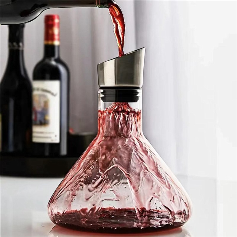 冰山瀑布式快速红酒醒酒器酒壶欧式创意水晶玻璃过滤葡萄酒分酒器