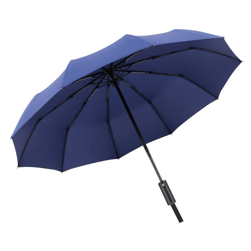 推荐七麦麦全自动雨伞男士摺叠商务伞晴雨伞简约易干防风雨伞纯色