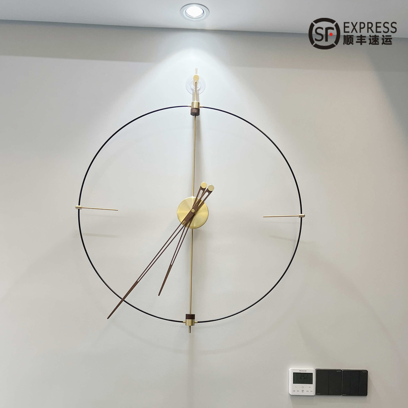 北欧创意现代轻奢极简西班牙挂钟艺术个性大尺寸样板间客厅时钟表