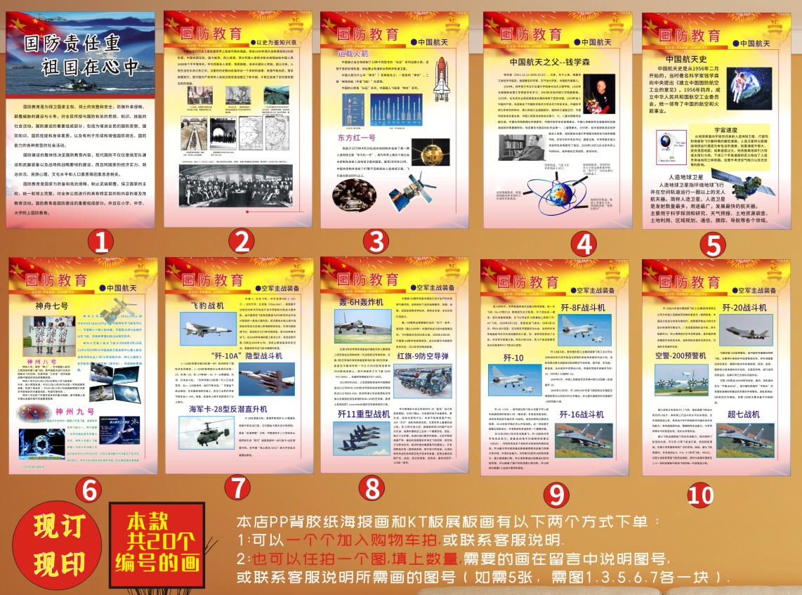 国防教育国防历史中国航天科技军事武器装备爱国主义宣传海报KT板
