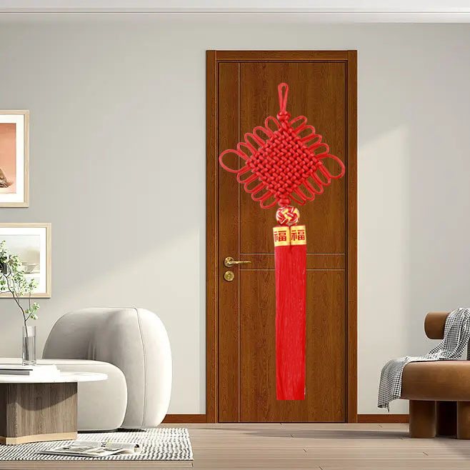 过年屋内装饰挂件元旦节氛围节日气氛布置大号无字红色中国结挂饰