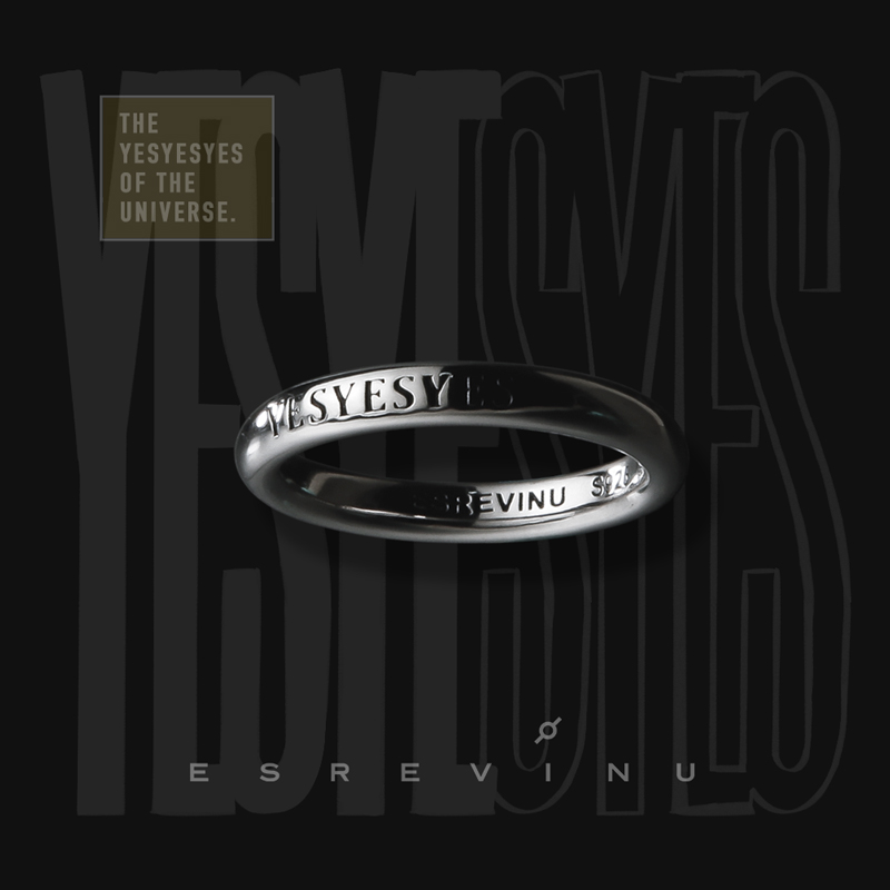 宇宙记号「YESYESYES」戒指 S925银日常简约质感情侣对戒指环礼物